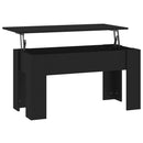 vidaXL fekete szerelt fa dohányzóasztal 101 x 49 x 52 cm