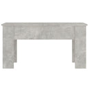 vidaXL betonszürke szerelt fa dohányzóasztal 101 x 49 x 52 cm