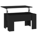 vidaXL fekete szerelt fa dohányzóasztal 79 x 49 x 41 cm