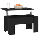vidaXL fekete szerelt fa dohányzóasztal 79 x 49 x 41 cm