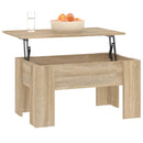 vidaXL sonoma tölgy színű szerelt fa dohányzóasztal 79x49x41 cm
