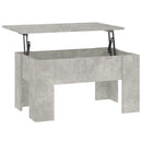 vidaXL betonszürke szerelt fa dohányzóasztal 79x49x41 cm