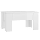 vidaXL magasfényű fehér szerelt fa dohányzóasztal 79x49x41 cm