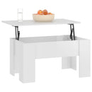 vidaXL magasfényű fehér szerelt fa dohányzóasztal 79x49x41 cm