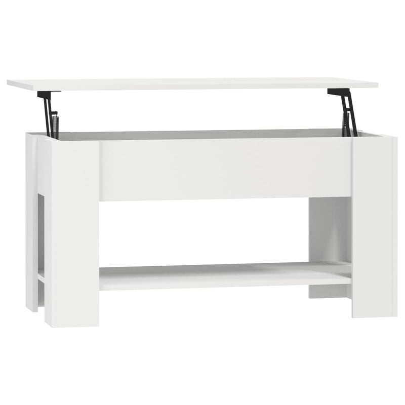 vidaXL fehér szerelt fa dohányzóasztal 101 x 49 x 52 cm