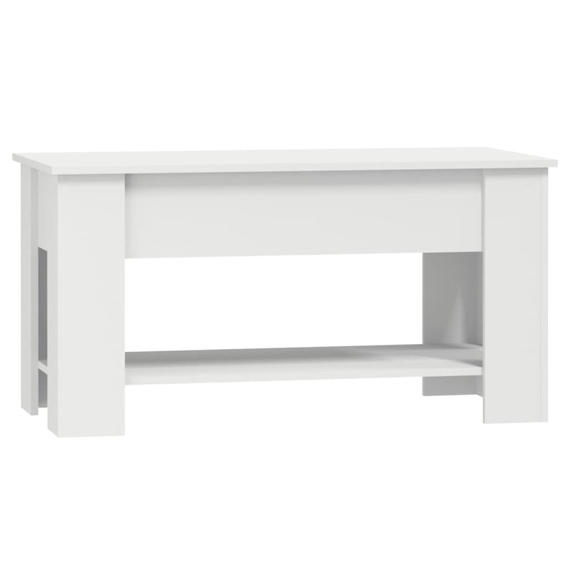 vidaXL fehér szerelt fa dohányzóasztal 101 x 49 x 52 cm