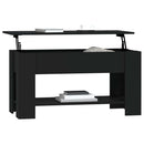 vidaXL fekete szerelt fa dohányzóasztal 101 x 49 x 52 cm