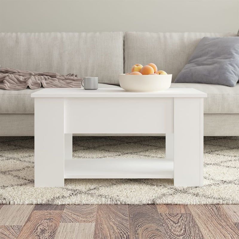 vidaXL fehér szerelt fa dohányzóasztal 79 x 49 x 41 cm