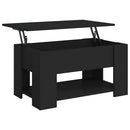 vidaXL fekete szerelt fa dohányzóasztal 79 x 49 x 41 cm