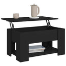 vidaXL fekete szerelt fa dohányzóasztal 79 x 49 x 41 cm