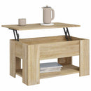 vidaXL sonoma tölgy színű szerelt fa dohányzóasztal 79x49x41 cm