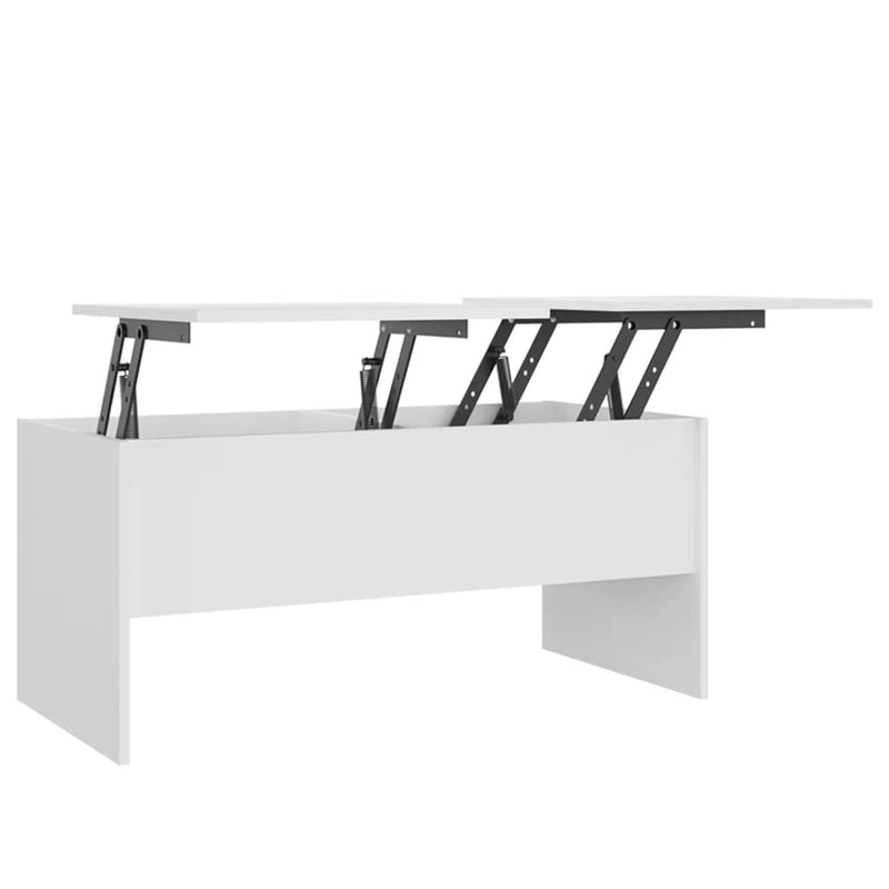 vidaXL fehér szerelt fa dohányzóasztal 102 x 50,5 x 46,5 cm