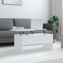 vidaXL fehér szerelt fa dohányzóasztal 102 x 50,5 x 46,5 cm