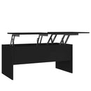 vidaXL fekete szerelt fa dohányzóasztal 102 x 50,5 x 46,5 cm