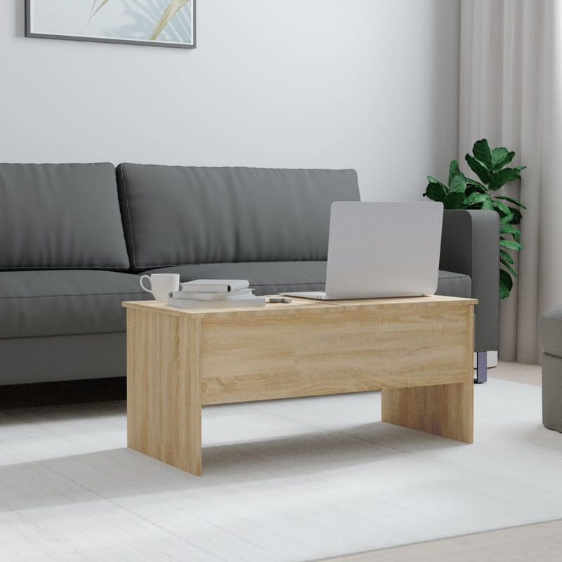 vidaXL sonoma tölgy színű szerelt fa dohányzóasztal 102x50,5x46,5 cm