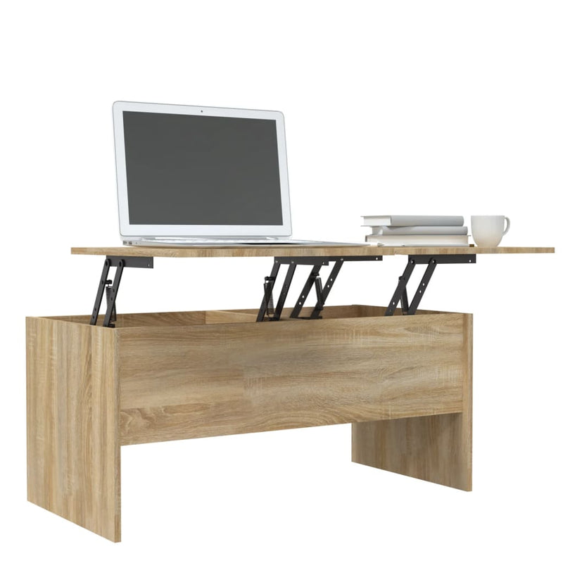 vidaXL sonoma tölgy színű szerelt fa dohányzóasztal 102x50,5x46,5 cm