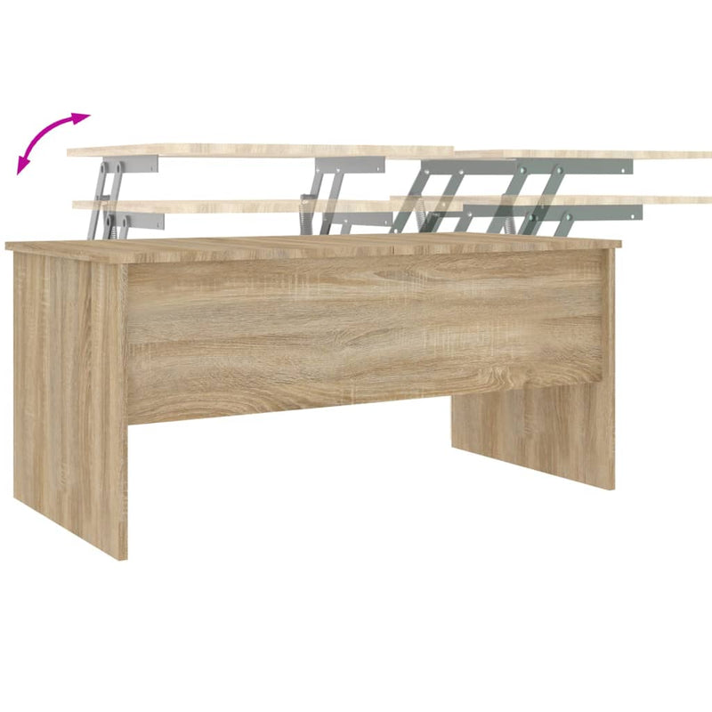 vidaXL sonoma tölgy színű szerelt fa dohányzóasztal 102x50,5x46,5 cm