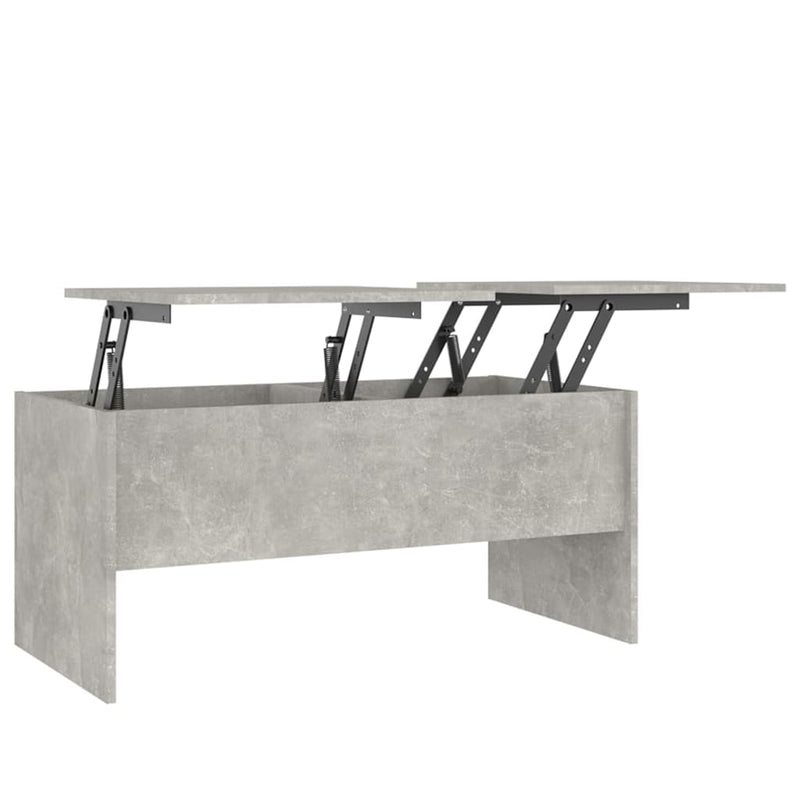vidaXL betonszürke szerelt fa dohányzóasztal 102 x 50,5 x 46,5 cm