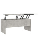 vidaXL betonszürke szerelt fa dohányzóasztal 102 x 50,5 x 46,5 cm