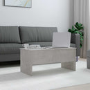 vidaXL betonszürke szerelt fa dohányzóasztal 102 x 50,5 x 46,5 cm