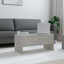vidaXL betonszürke szerelt fa dohányzóasztal 102 x 50,5 x 46,5 cm