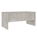 vidaXL betonszürke szerelt fa dohányzóasztal 102 x 50,5 x 46,5 cm