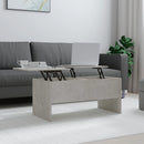vidaXL betonszürke szerelt fa dohányzóasztal 102 x 50,5 x 46,5 cm