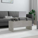 vidaXL betonszürke szerelt fa dohányzóasztal 102 x 50,5 x 46,5 cm