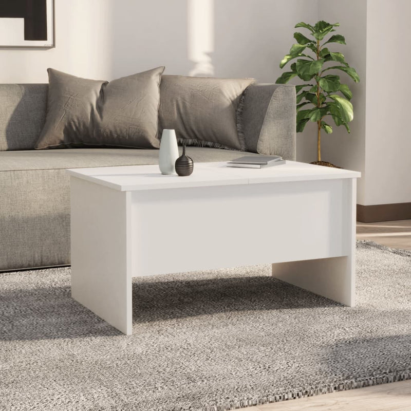 vidaXL fehér szerelt fa dohányzóasztal 80 x 50 x 42,5 cm