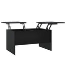 vidaXL fekete szerelt fa dohányzóasztal 80 x 50 x 42,5 cm