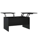 vidaXL fekete szerelt fa dohányzóasztal 80 x 50 x 42,5 cm