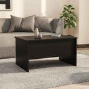 vidaXL fekete szerelt fa dohányzóasztal 80 x 50 x 42,5 cm