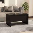 vidaXL fekete szerelt fa dohányzóasztal 80 x 50 x 42,5 cm