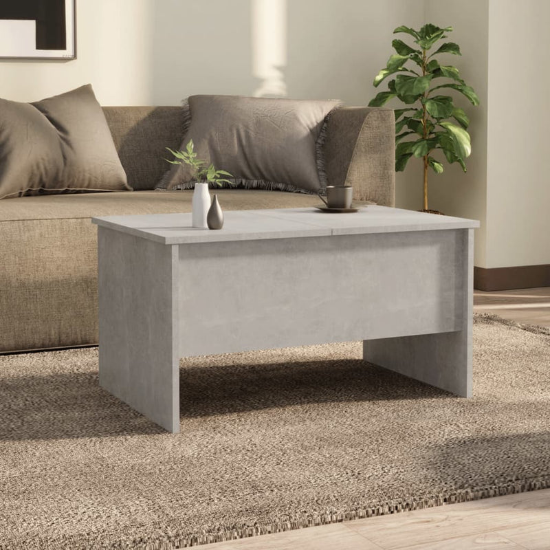 vidaXL betonszürke szerelt fa dohányzóasztal 80 x 50 x 42,5 cm
