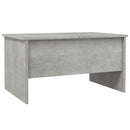vidaXL betonszürke szerelt fa dohányzóasztal 80 x 50 x 42,5 cm