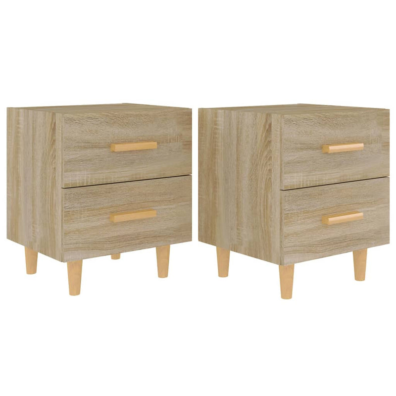 vidaXL 2 db sonoma-tölgy színű éjjeliszekrény 40 x 35 x 47,5 cm