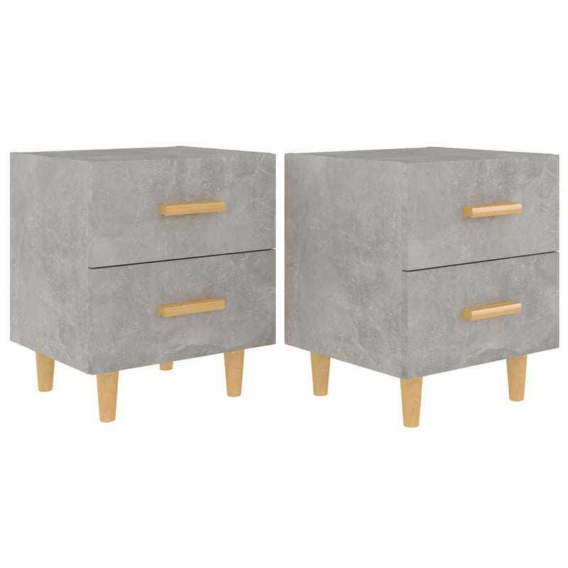 vidaXL 2 db betonszürke éjjeliszekrény 40 x 35 x 47,5 cm