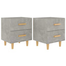 vidaXL 2 db betonszürke éjjeliszekrény 40 x 35 x 47,5 cm