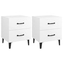 vidaXL 2 db fehér éjjeliszekrény 40 x 35 x 47,5 cm