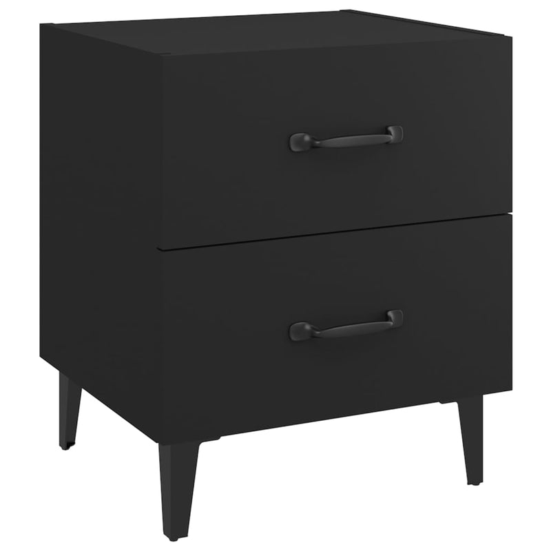 vidaXL 2 db fekete éjjeliszekrény 40 x 35 x 47,5 cm