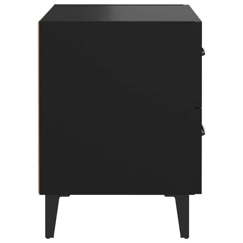 vidaXL 2 db fekete éjjeliszekrény 40 x 35 x 47,5 cm