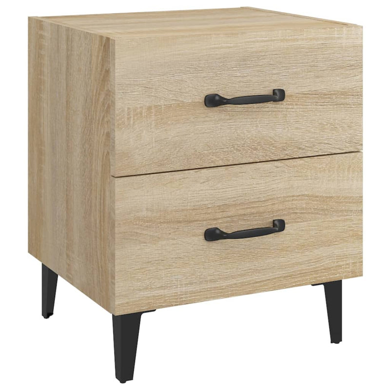 vidaXL 2 db sonoma-tölgy színű éjjeliszekrény 40 x 35 x 47,5 cm