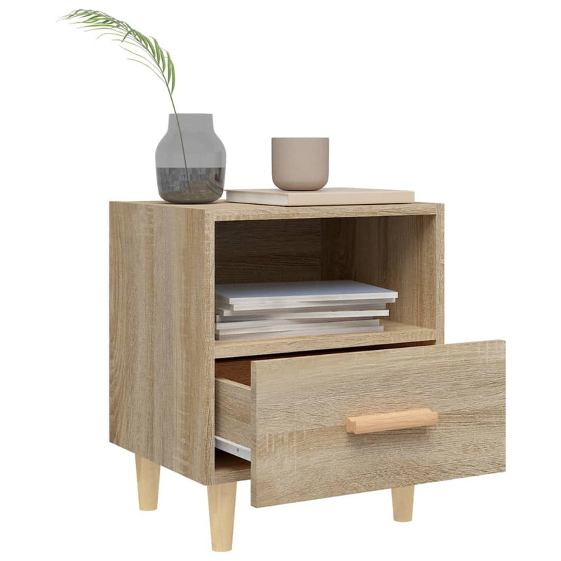 vidaXL 2 db sonoma tölgy színű éjjeliszekrény 40 x 35 x 47 cm