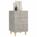 vidaXL betonszürke szerelt fa éjjeliszekrény 40 x 40 x 66 cm