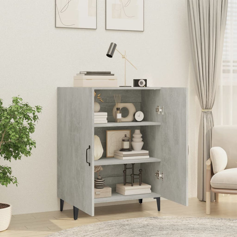 vidaXL betonszürke szerelt fa tálalószekrény 70 x 34 x 90 cm
