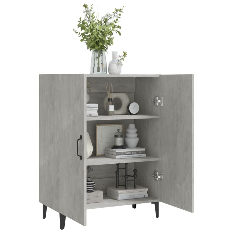 vidaXL betonszürke szerelt fa tálalószekrény 70 x 34 x 90 cm