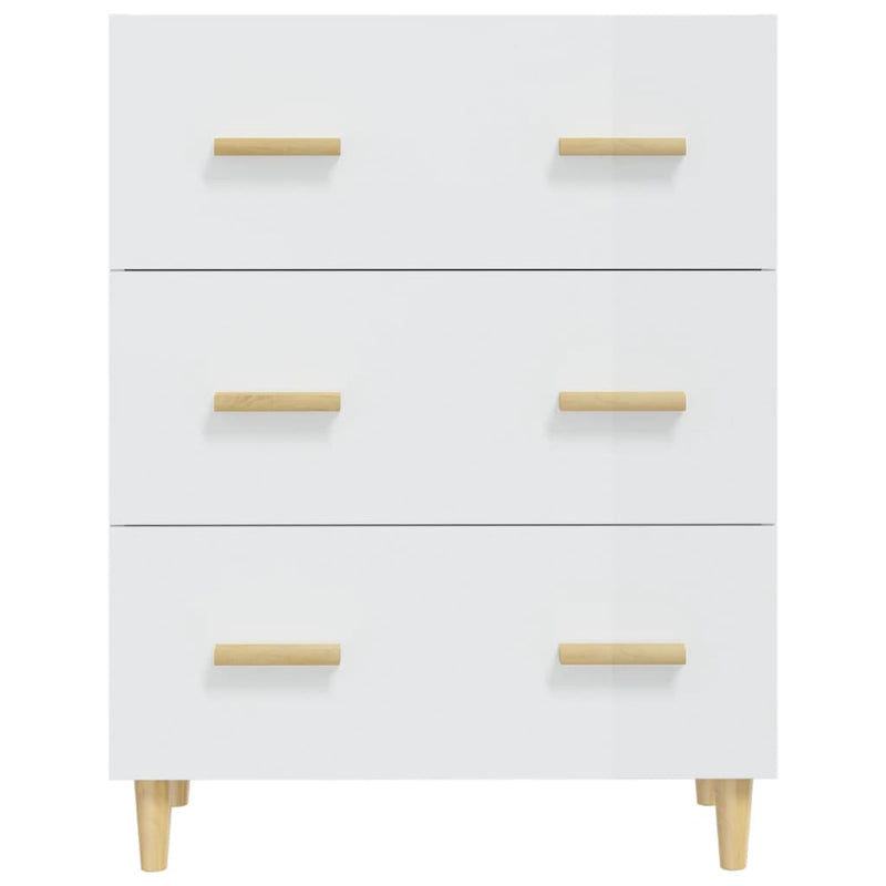 vidaXL magasfényű fehér szerelt fa tálalószekrény 70 x 34 x 90 cm