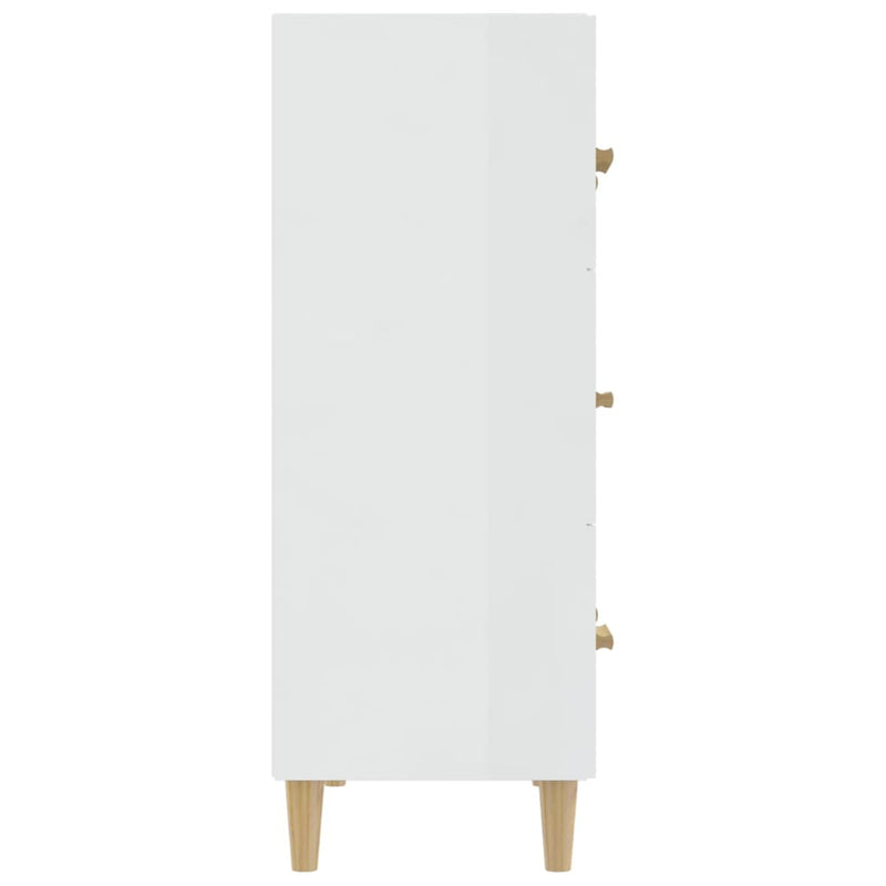 vidaXL magasfényű fehér szerelt fa tálalószekrény 70 x 34 x 90 cm