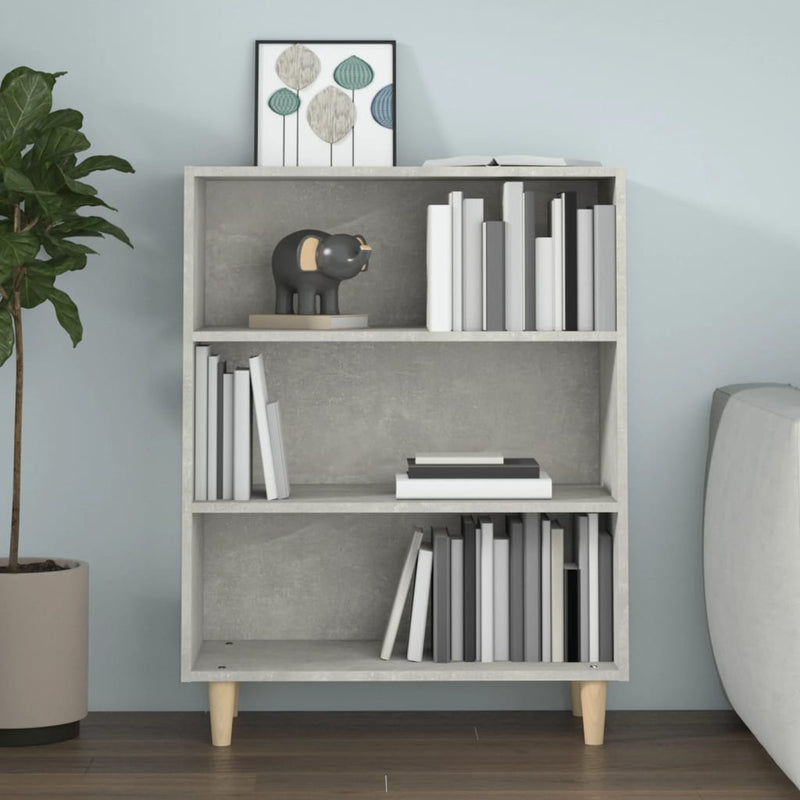 vidaXL betonszürke szerelt fa tálalószekrény 69,5 x 32,5 x 90 cm