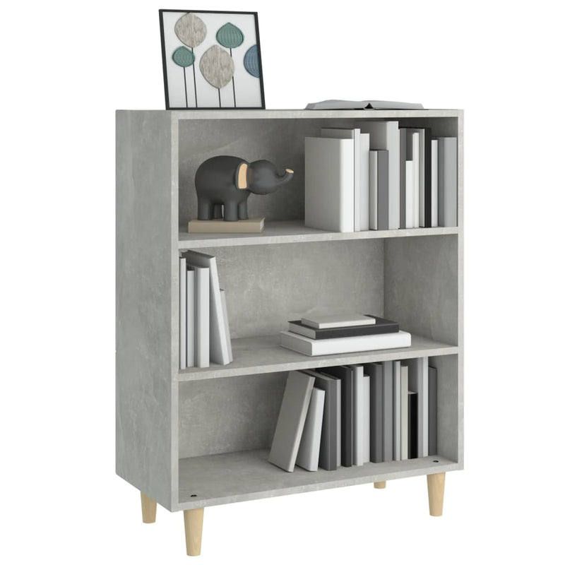 vidaXL betonszürke szerelt fa tálalószekrény 69,5 x 32,5 x 90 cm